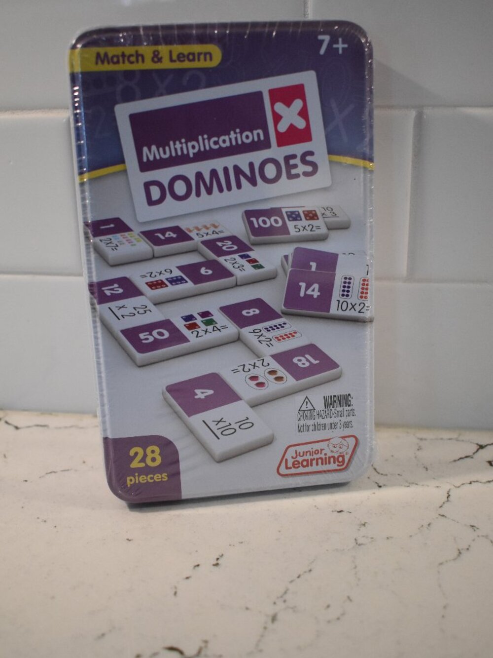 New Sealed Multiplication Dominoes 28 Pc Math Game Ages 7+ Homeschool Learning